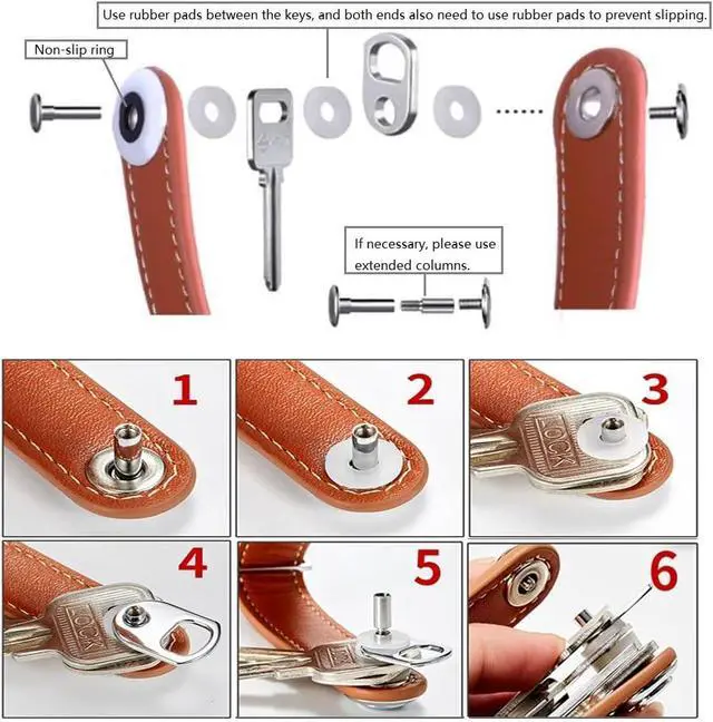Alt view image 5 of 7 - Compact Key Holder - Stylish & Practical Pocket Key Organizer With Secure Locking Mechanism. (Black)