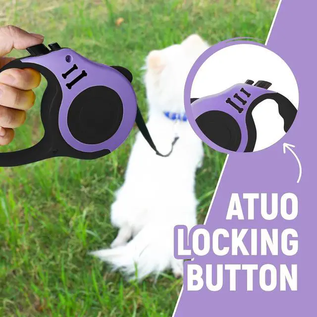 Alt view image 4 of 6 - Retractable Dog Leash Automatic Telescopic Tractor Dog Tape | Pet Tape 10/16 FT Durable and Convenient, with Non-Slip Handle, Suitable for Small and Medium-Sized Dogs