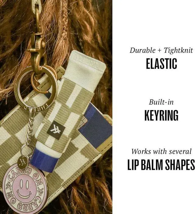 Main image of Thread Wallets Elastic Chapstick and Lip Gloss Holder Keychain