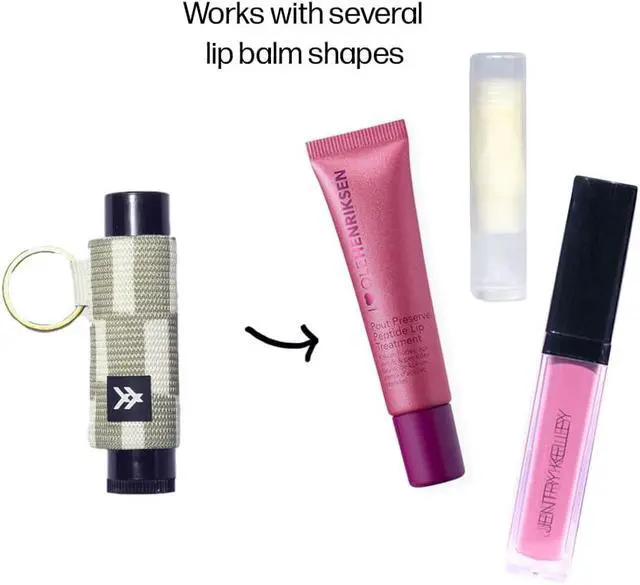 Alt view image 3 of 4 - Thread Wallets Elastic Chapstick and Lip Gloss Holder Keychain