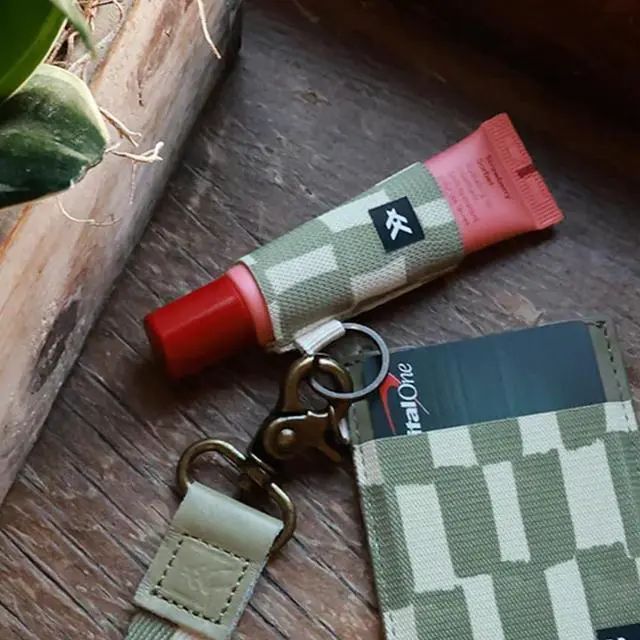Alt view image 4 of 4 - Thread Wallets Elastic Chapstick and Lip Gloss Holder Keychain