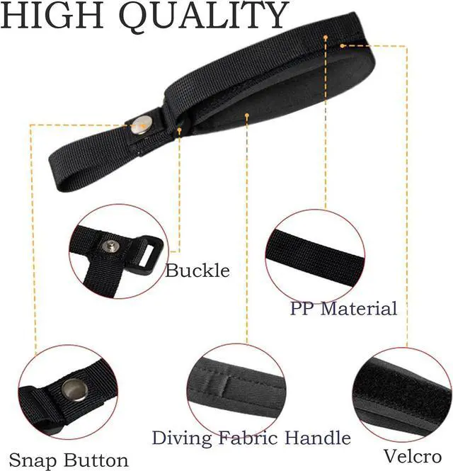 Alt view image 2 of 7 - Hands Free Adjustable Wrist Strap,Suitable for Any Dog Leashes with Adopts Design,Soft and Comfortable Diving Fabric Wrist Strap for Retractable Dog Leash (Classic Black)