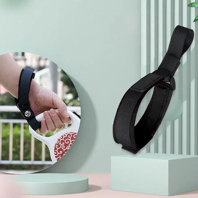 Alt view image 5 of 7 - Hands Free Adjustable Wrist Strap,Suitable for Any Dog Leashes with Adopts Design,Soft and Comfortable Diving Fabric Wrist Strap for Retractable Dog Leash (Classic Black)