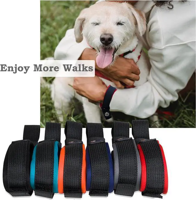 Alt view image 6 of 7 - Hands Free Adjustable Wrist Strap,Suitable for Any Dog Leashes with Adopts Design,Soft and Comfortable Diving Fabric Wrist Strap for Retractable Dog Leash (Classic Black)