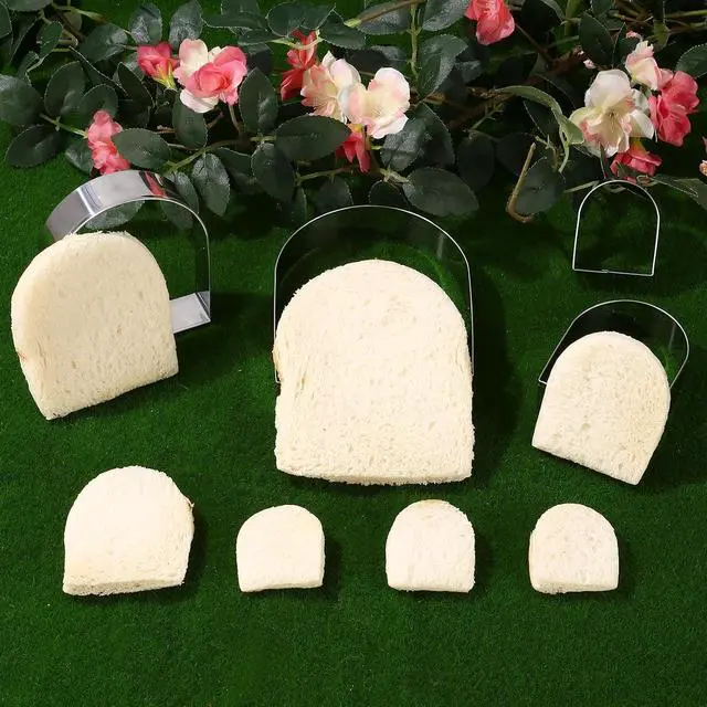 Alt view image 6 of 6 - Arched Cookie Cutter Set ANCKNE 4 piece geometric cookie cutter molds - Stainless steel from 2 to 5 inches, Cake Cutters for Kitchen Baking