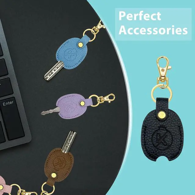 Alt view image 6 of 7 - Leather Car Key Cover | for Broken Key, Key Sleeve, Key Loop Replacement, Key Fob Protector Keychain