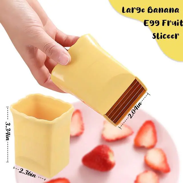 Alt view image 2 of 7 - 2 Pack Cup Slicers Egg, Banana, Strawberry Cutter for Salad