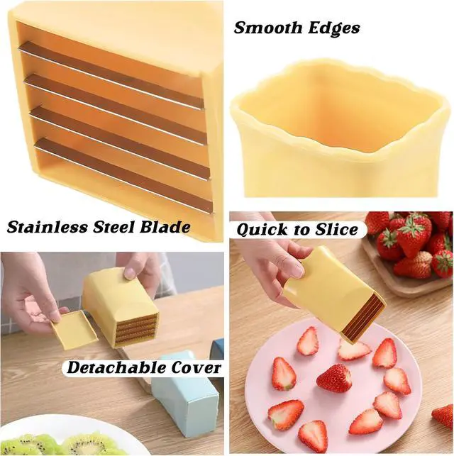 Alt view image 6 of 7 - 2 Pack Cup Slicers Egg, Banana, Strawberry Cutter for Salad