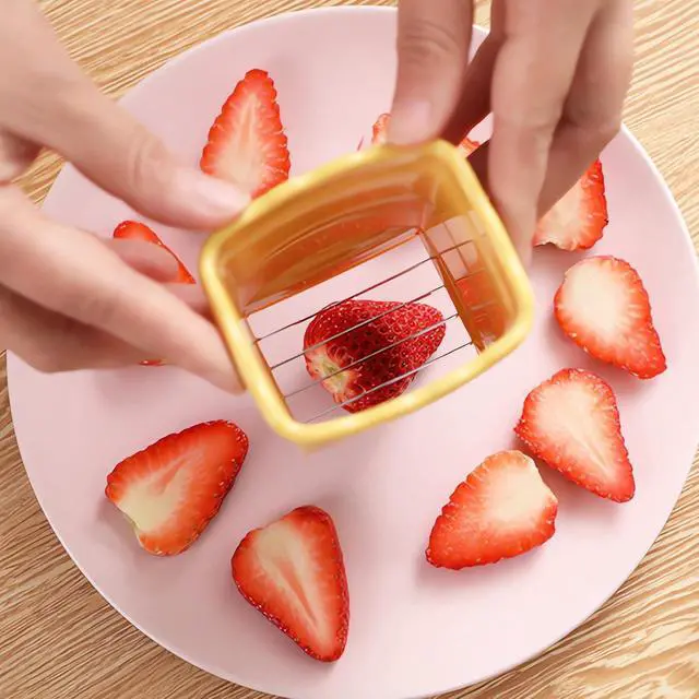 Alt view image 7 of 7 - 2 Pack Cup Slicers Egg, Banana, Strawberry Cutter for Salad