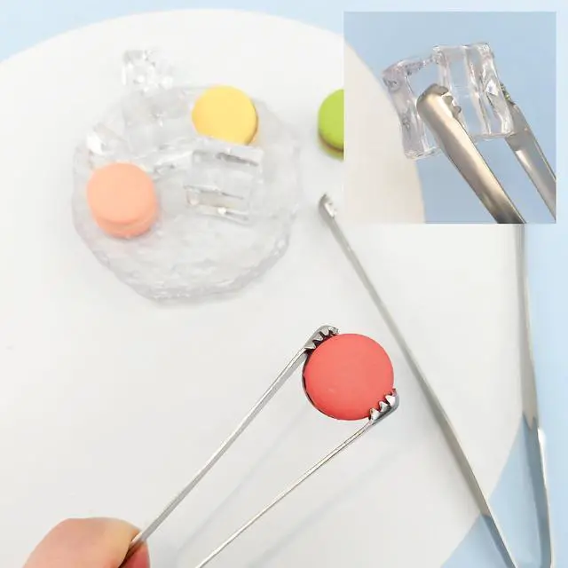 Alt view image 4 of 5 - 2 PCS Egg Chalaza Remover Tool Toothed Eggshell Fragment Removal Tongs for Cooking Baking and Chefs Stainless Steel (Silver)