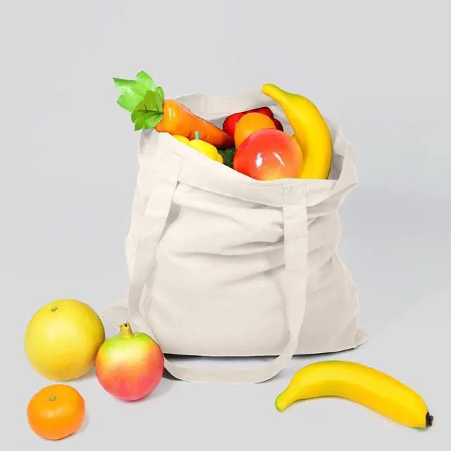 Alt view image 4 of 4 - NPBAG 2 | 5 | 15 | 25 | 50 Pack 15'' X 16'' Natural Cotton Tote Bags, Lightweight Blank Bulk Cloth bags with 1pc of PTFE Teflon Sheet (2-Pack)