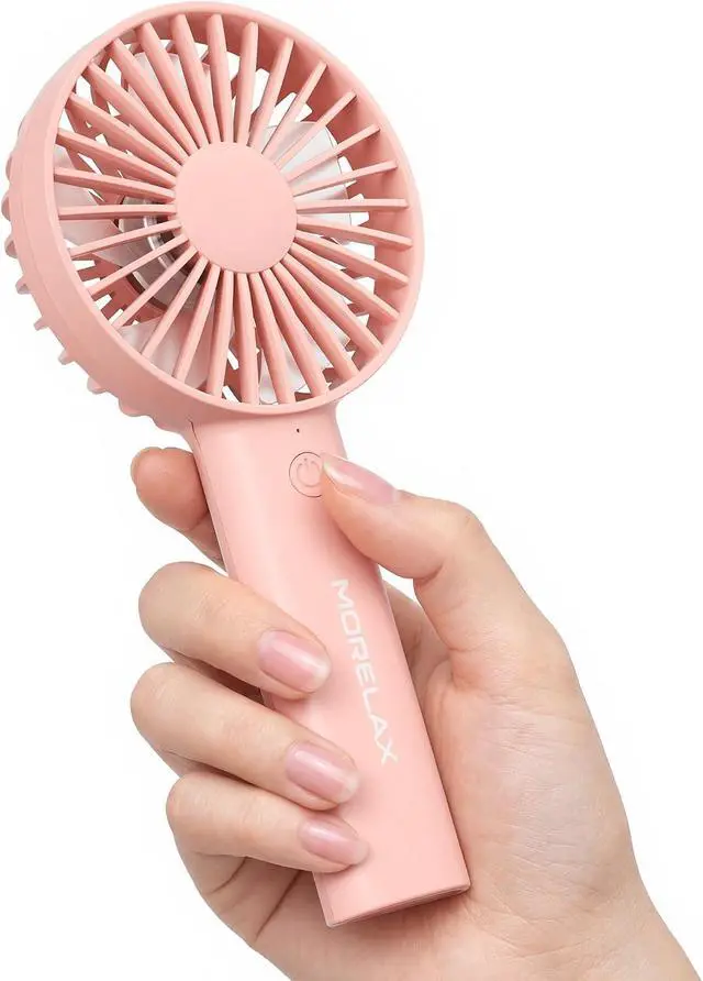 Alt view image 2 of 7 - Jancane Handheld Fan, Portable Fan, 4000mAh Rechargeable Personal Fan, 10H Battery, Strong Wind, Small & Powerful, Cute Design for Travel, Makeup, Girls Women Summer Travel Essential Gift