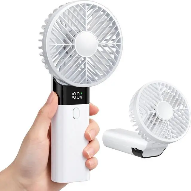 Main image of HAWANA Handheld Fan Rechargeable, Portable Mini Fan with 3000mAh Battery, Up to 10H Runtime, 180° Foldable Personal Fan, USB Travel Fan for Pocket, Office, Bedroom, Camping