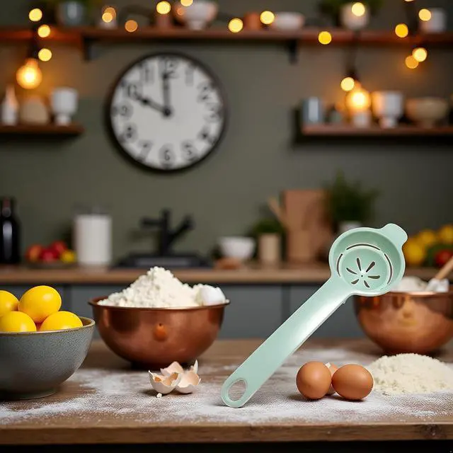 Alt view image 2 of 7 - Light Green Egg White Yolk Separator Tool Food-grade Egg Baking Cooking Kitchen Tool Hand Egg Cooking Tools Egg Divider Seperator Egg Separators Specialty Tools and Gadgets