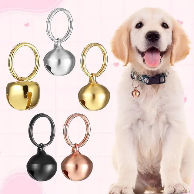 Alt view image 7 of 7 - 10 Pcs Small Bell for Dog Collar, 1/2 Inch Dog Bells, Pet Dogs and Cats Collar Bells for Puppy Collars, Pet Collar Accessories, Secure Attachment, Clear Ringing Sound