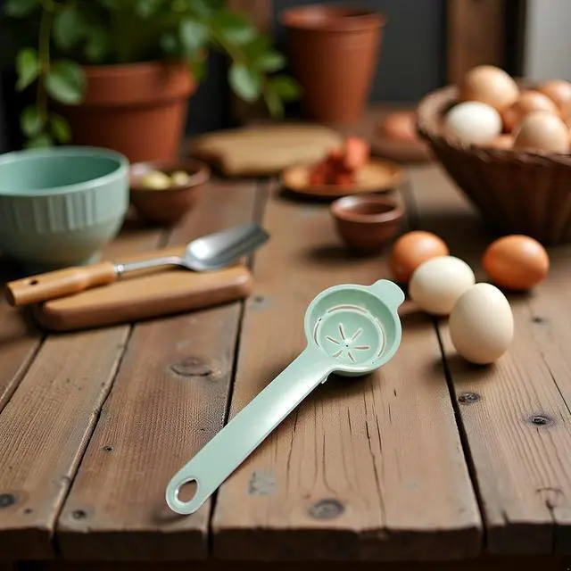 Alt view image 4 of 7 - Light Green Egg White Yolk Separator Tool Food-grade Egg Baking Cooking Kitchen Tool Hand Egg Cooking Tools Egg Divider Seperator Egg Separators Specialty Tools and Gadgets