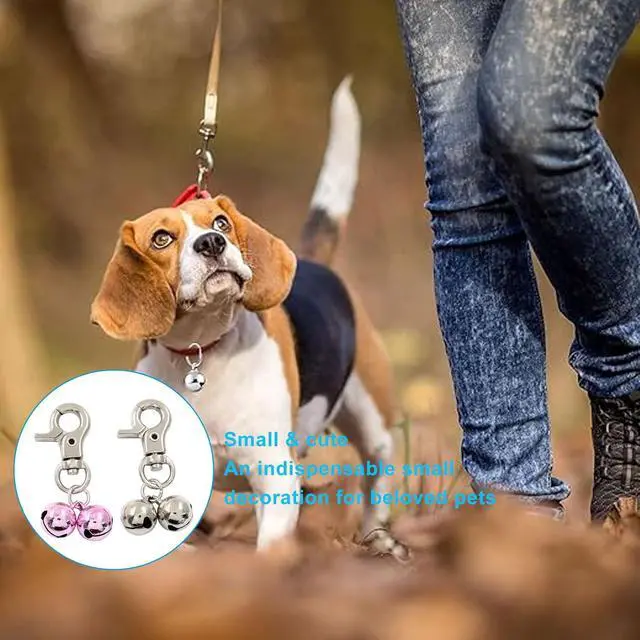 Alt view image 4 of 4 - Waziaqoc Bells for Cat Collars, Silver & Pink, 2 PCS | Dog Pendant Bells, Pet Jingle Bells, Training Charm Pendant, Jewelry Accessories for Collar Necklace