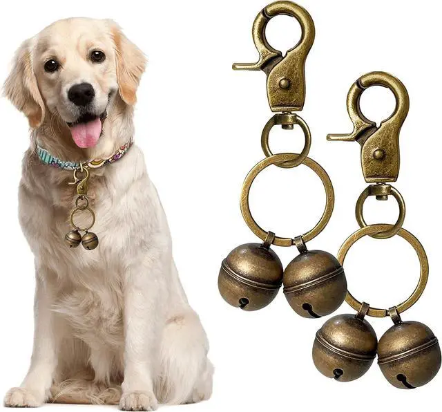 Main image of Cat & Dog Collar Bell, Pack of 2, Extra Loud Dog Bell for Pet Tracking & Saving Wildlife, Birds, Durable Iron Split Ring & Lobster Bell Clip