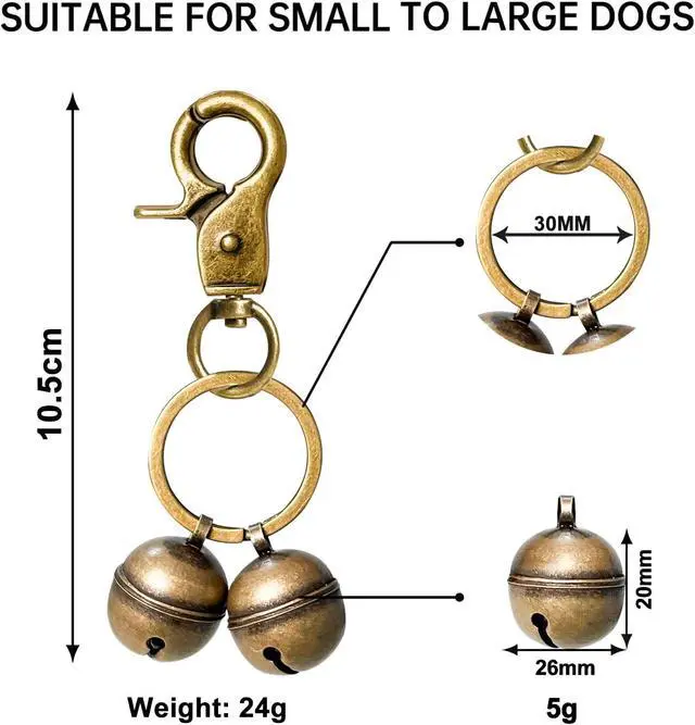 Alt view image 5 of 6 - Cat & Dog Collar Bell, Pack of 2, Extra Loud Dog Bell for Pet Tracking & Saving Wildlife, Birds, Durable Iron Split Ring & Lobster Bell Clip