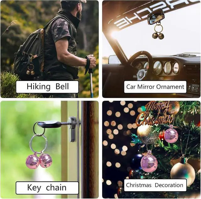 Alt view image 6 of 6 - Cat & Dog Collar Bell, Pack of 2, Extra Loud Dog Bell for Pet Tracking & Saving Wildlife, Birds, Durable Iron Split Ring & Lobster Bell Clip
