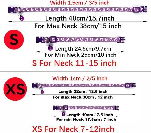 Alt view image 4 of 6 - Green Dog Collar with Bell,2-Pack Reflective Cat Collar Boy Puppy Collar XS | Adjustable XXS XS size bell collar basic reflective lightweight for tiny puppies kittens,litter small animal for boy girl