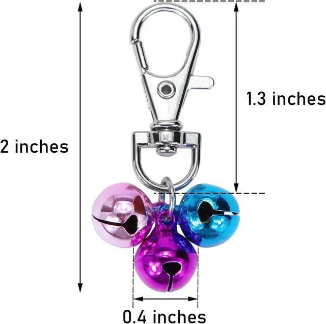 Alt view image 7 of 7 - Wontee Cat Collar Bells Loud Dog Bell Training Charm Pendants for Pet Puppy Kitty Necklace Collar