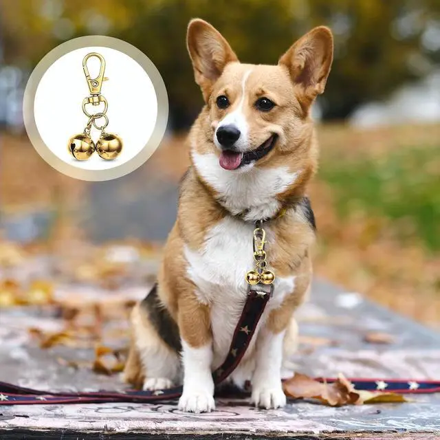 Alt view image 7 of 7 - 2 Pcs Bells for Dog Collars Mini Dog Collar Bell Pet Pendant Accessories Dogs Training Bell Collar Gold Training Collars Charm for Dogs and Cats