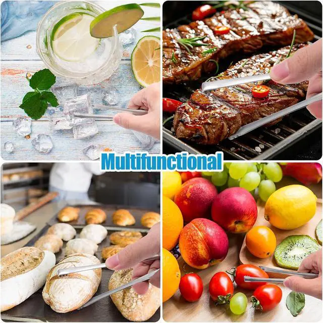 Alt view image 6 of 7 - 4pcs Egg Chalaza Remover Tongs, 5.98 Inch Toothed Stainless Steel Eggshell Fragment Membrane Cracker Separators Multipurpose Kitchen Separation Tool for Food Cooking Pastry Cake Bakers Chefs(Silver)