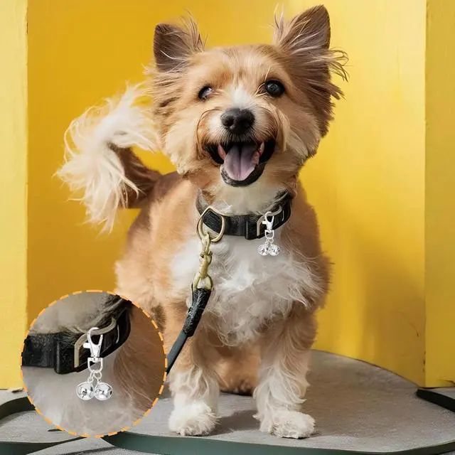 Alt view image 6 of 7 - JJUNW 2 Pcs Mini Dog Collar Bells, Cat Bell, Silver Pet Pendant Accessories for Training, Loud Charms for Dogs and Cats
