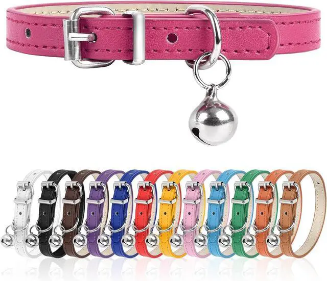 Main image of XXS Dog Collar for Teacup Adjustable Teacup Dog Collar for Small Medium Large Dogs 3/8 inch Width (HotPink, XXS)