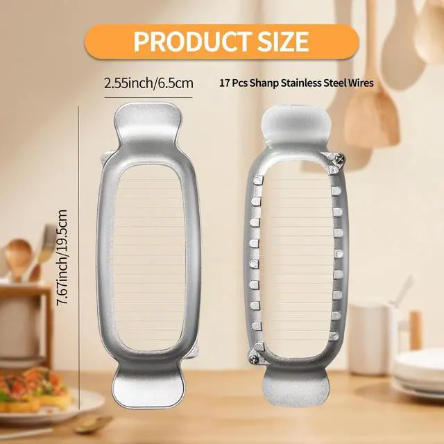 Alt view image 2 of 7 - Butter & Cheese Slice Cutter Stainless Steel Multipurpose Butter and Cheese Cutter Slicer with Ergonomic handle Portable Grip for block cheese, Fruit Baking