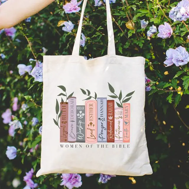 Alt view image 2 of 5 - Canvas Aesthetic Tote Bag with Inner Pockets, Cute Cloth Cotton Tote Bags for Women Graphic Tote Bag for School