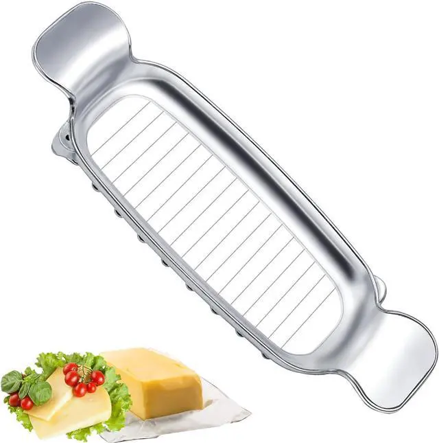 Main image of Stainless Steel Cheese Cutter and Butter Slicer | Multifunctional Kitchen Food Tool for Square Block Cheeses and Butter Stick