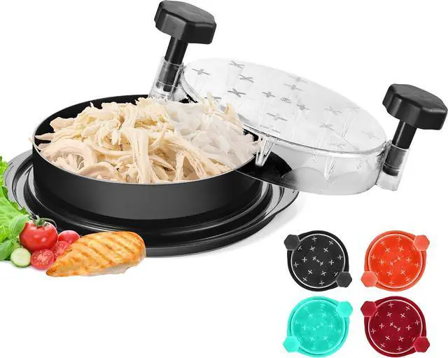 Main image of Chicken Shredder Tool Twist, Food-Grade Meat Shredder, Black | 2026 Pro, Visible Lid, Strong Anti-Slip Base, Ergonomic Handle, Chicken Breast Shredder, Suitable for Pork Beef Chicken
