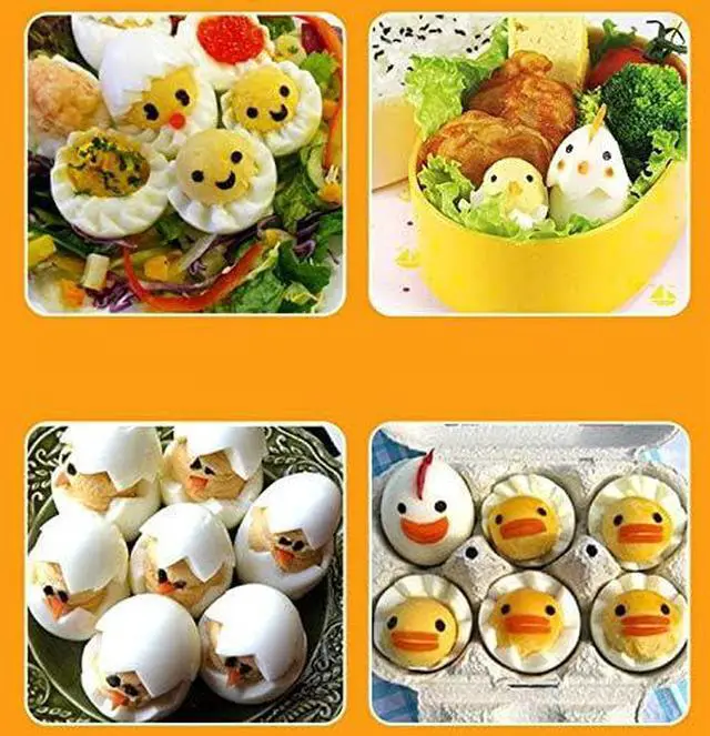 Alt view image 3 of 5 - 2 Pieces Egg Slicer,Egg Cutter,Egg Cutter for Hard Boiled Eggs,Cute Shape for Children's Bento Lunch Dishwasher Safe and Easy to Clean 2 Slicing Styles
