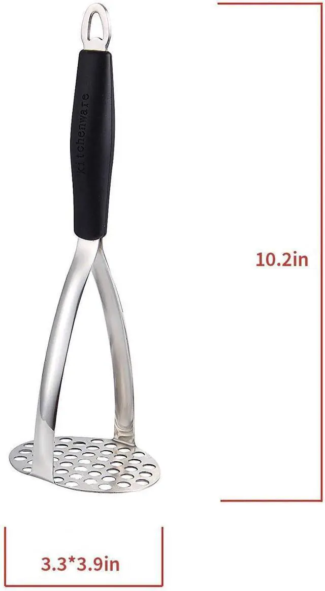 Alt view image 7 of 7 - Joyoldelf Heavy Duty Stainless Steel Potato Masher, Professional Integrated Masher Kitchen Tool & Food Masher/Potato Smasher with Silicone Handle, Perfect for Bean, Vegetable, Fruits, Avocado, Meat