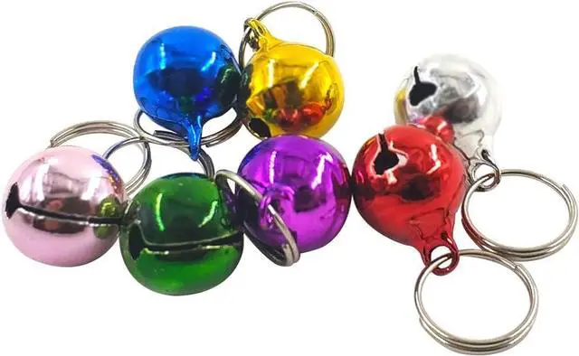 Main image of DEVILMAYCARE Pack of 7 Metal Jingle Bells Loose Beads Festival Party Decoration, 12mm Pet Cat Puppy Dog Bells for Collar, DIY Crafts Accessories (Random Color)