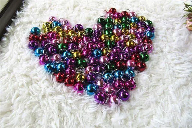 Alt view image 6 of 7 - DEVILMAYCARE Pack of 7 Metal Jingle Bells Loose Beads Festival Party Decoration, 12mm Pet Cat Puppy Dog Bells for Collar, DIY Crafts Accessories (Random Color)