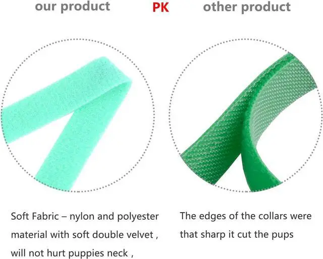 Alt view image 2 of 7 - Whaline Kitten Puppy Collar with Bell Multicolor Double-Sided Soft Plush Whelping Pet ID Collars for Small Newborn Puppies Kitten Cat Dog, 15pcs