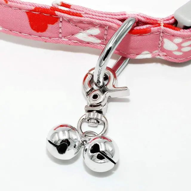 Alt view image 5 of 7 - Bells for Dog Collars - 2 Pack Stainless Steel Bell Necklace for Dogs & Cat - Pet Pendant Accessories Training Collar Charm with Heavy Duty Snap Clips, Silver Christmas Gift