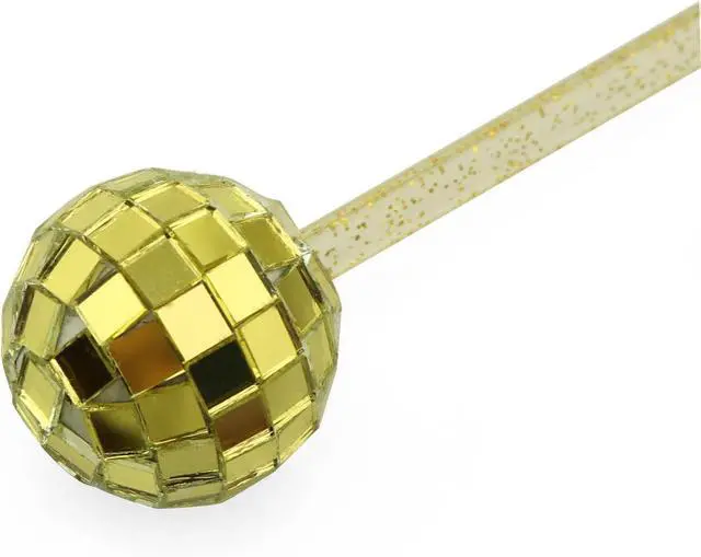 Alt view image 3 of 7 - XGNG 12PCS Gold Cocktail Stirrers Disco Ball Drink Stirrers Cocktail Disco Ball Swizzle Sticks Glitter Drink Stirrers for Last Disco Bachelorette Wedding Bar Party