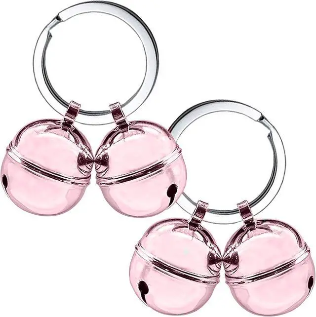 Main image of Cat Bells, 4 Loud Copper Collar Bells for Cat Dog Pet Tracker Training(pink)