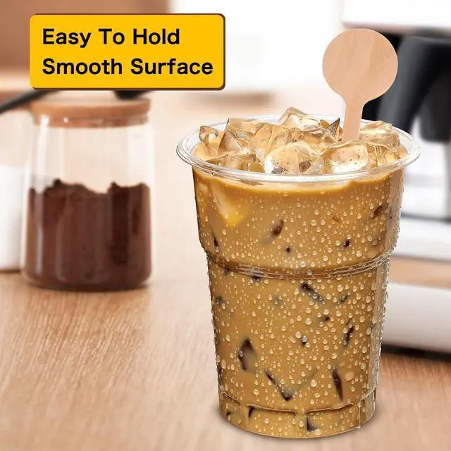 Alt view image 4 of 6 - 6 In 100Pcs Round Ends Coffee Stirrers, Disposable Eco-Friendly Biodegradable Cafe Grade Coffee Stir Sticks (100pcs)