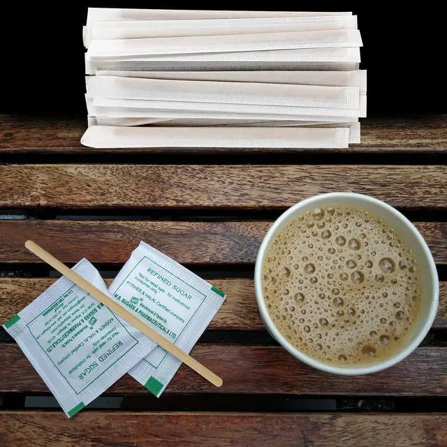 Alt view image 5 of 7 - 50 Pack Coffee Stirrers, Disposable 5.5" Wooden Coffee Stirrers, Individually Wrapped Stir Sticks for Coffee Bar, Cocktail (50 Pack)