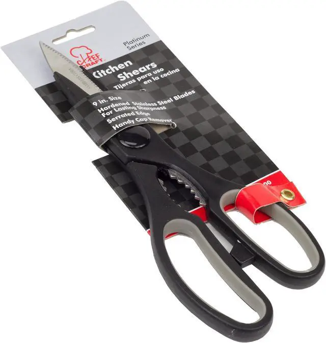 Alt view image 2 of 2 - Chef Craft Kitchen Sears, Stainless Steel 9-Inches, Black (1-Pack) (21000)