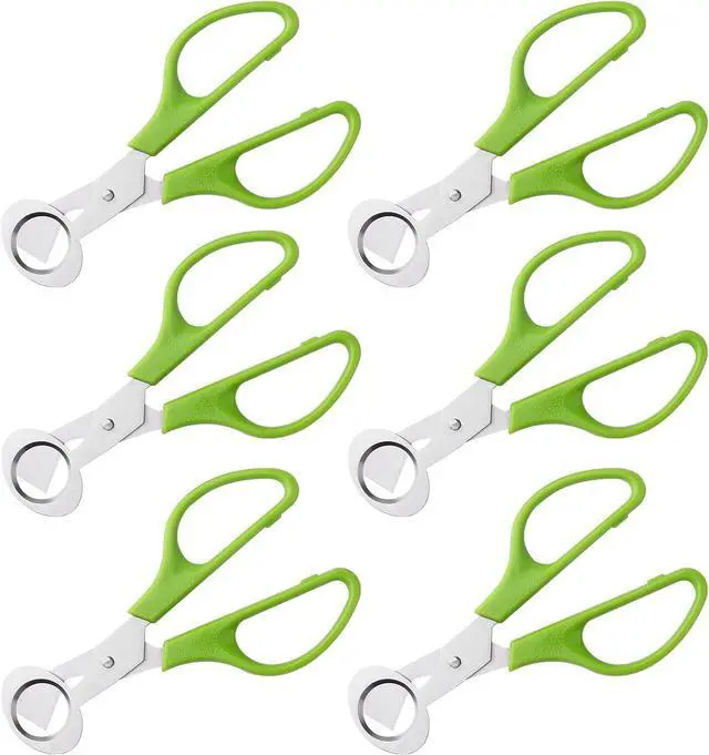 Main image of 6Pcs Quail Egg Cutter Scissors Kitchen Egg Shears Tool (Green)
