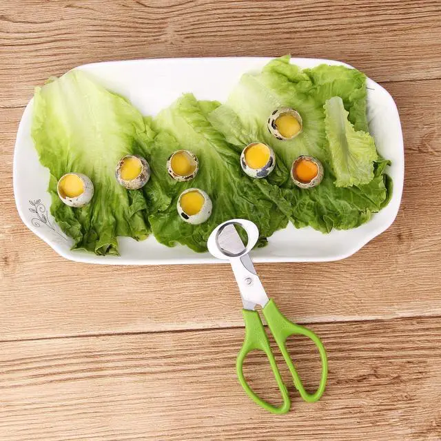 Alt view image 7 of 7 - 6Pcs Quail Egg Cutter Scissors Kitchen Egg Shears Tool (Green)