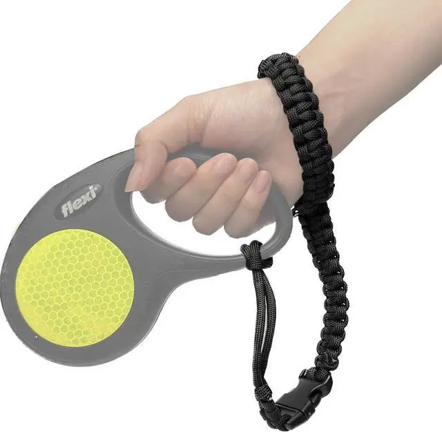 Main image of Hands Free Adjustable Wrist Strap for Dog Leash,Security Strap for Retractable Dog Leashes,Black
