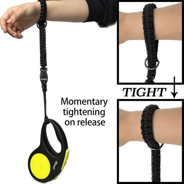 Alt view image 4 of 7 - Hands Free Adjustable Wrist Strap for Dog Leash,Security Strap for Retractable Dog Leashes,Black