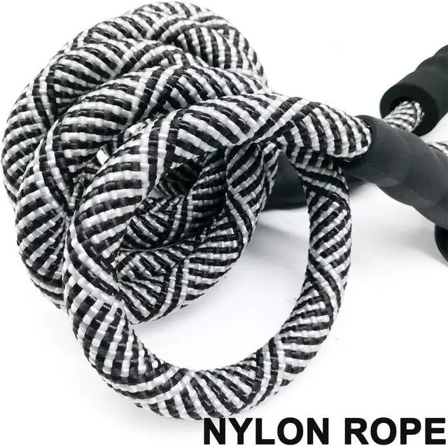 Alt view image 4 of 7 - MayPaw Heavy Duty Rope Dog Leash, 3/4/6/7/8/10/12/15/20/30 FT Nylon Pet Leash, Soft Padded Handle Thick Lead Leashes for Large Medium Dogs (Black, 1/2" * 4')